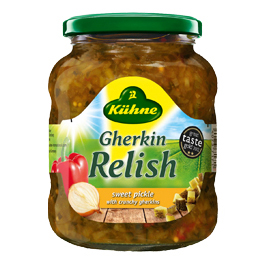 Kühne Gherkin Relish Sweet Pickle, 350g