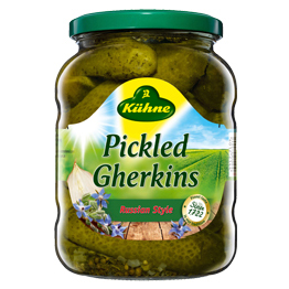 Kühne Pickled Gherkins, Russian Style, 670g