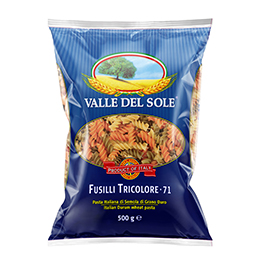 Valle del sole Tricolor Fusilli， 500g